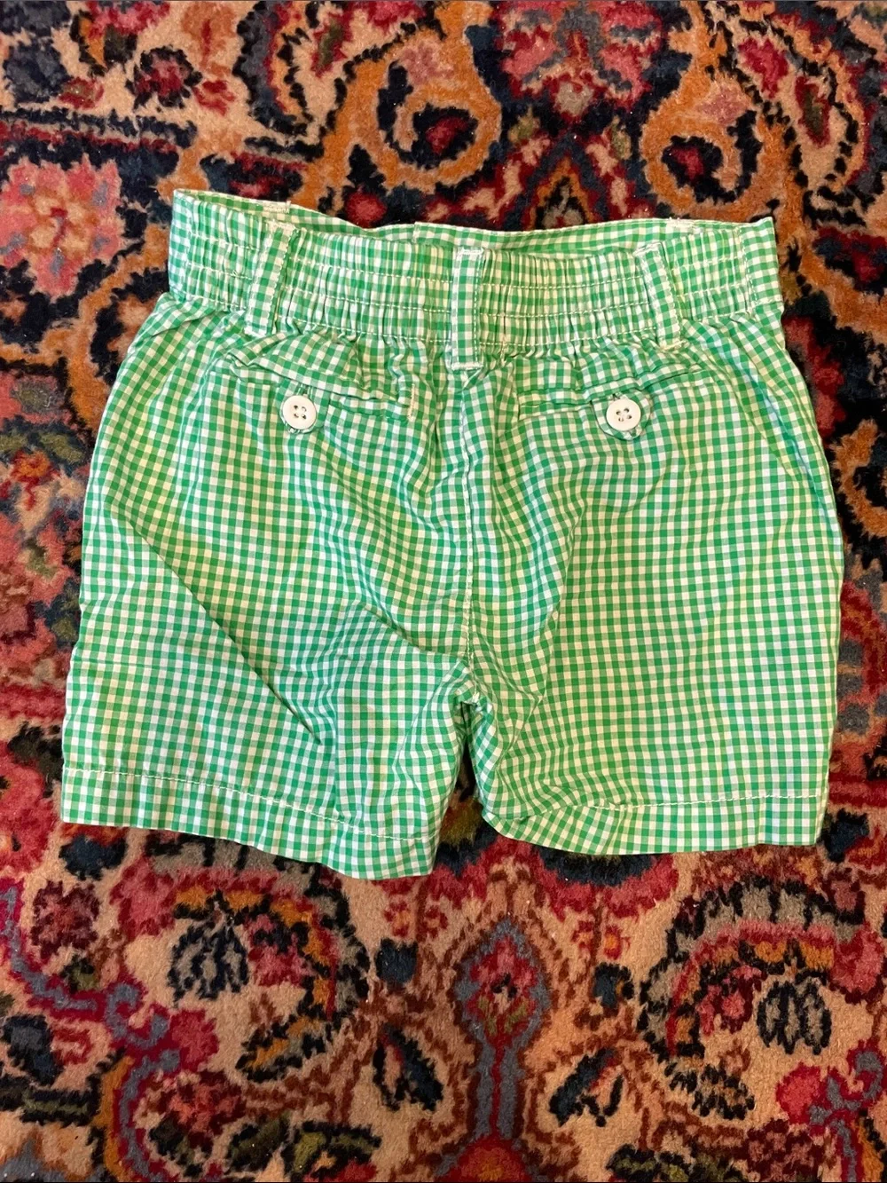 Ralph Lauren Green Gingham Shorts